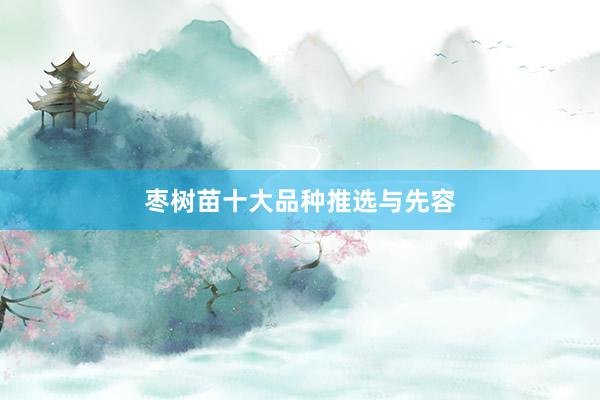 枣树苗十大品种推选与先容